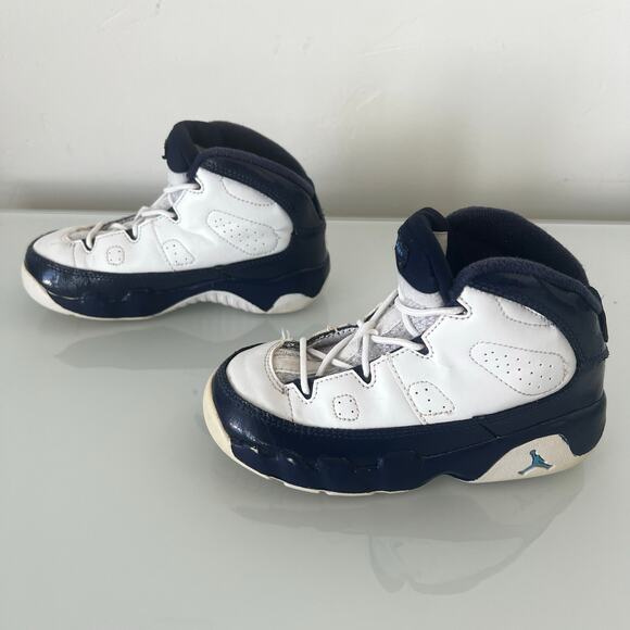 Nike Air Jordan 9 Retro Blue White #23 Youth 9C 401812-145 - Picture 4 of 8